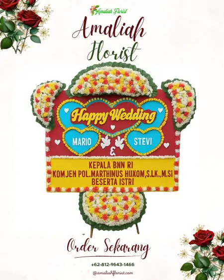 Papan Bunga Pernikahan Sejati